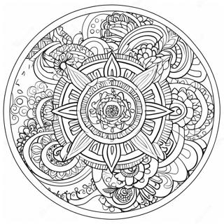 Spirituel Mandala Farvelaegningsside 82212-23784