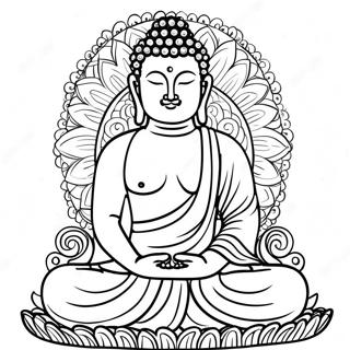 Fredfyldt Buddha Farvelaegningsside 82213-23785