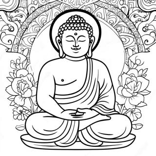 Fredfyldt Buddha Farvelaegningsside 82213-23788