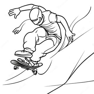 Skateboarder Der Udforer Et Flip Farvelaegningsside 82857-24292