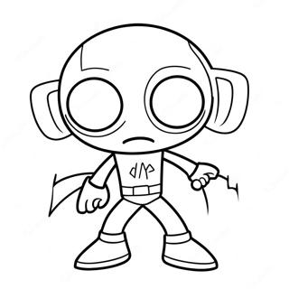 Invader Zim Med Sin Irken Uniform Farvelaegningsside 83065-24460