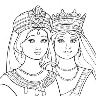 Modig Dronning Esther Farvelaegningsside 83138 24507