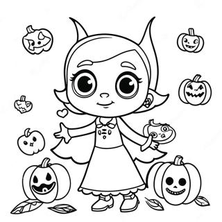 Vampirina Halloween Fest Farvelaegningsside 83192-24557