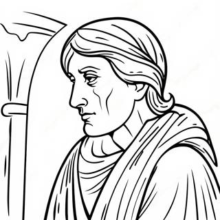 Sorgfuld Figur I Skygger Farvelaegningsside 83369-24692