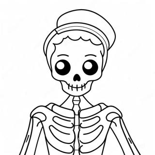Bedarende Pastel Goth Skelet Farvelaegningsside 83500 24804