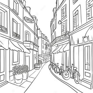 Charmerende Parisiske Gader Farvelaegningsside 83780-25014