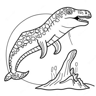 Mosasaurus Broler Voldsomt Farvelaegningsside 83806 25040