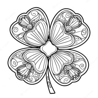 Dekorativ Farvelaegning Af Firebladet Klover 83884-25103