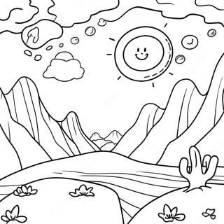 Mystisk Rummet Landskab Farvelaegningsside 83959 25160