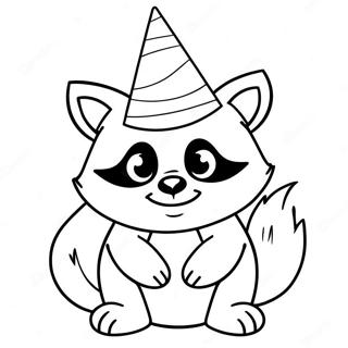 Vaskebjorn Med Festhat Farvelaegningssiden 84267-25404