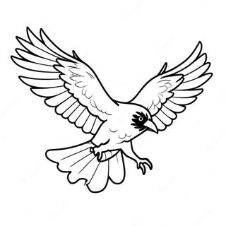 Majestaetisk Ravn I Flugt Farvelaegningssider 84418-25512