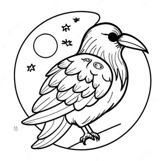 Mystisk Ravn Med Mane Farvelaegningssiden 84421 25522