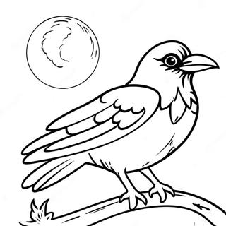 Mystisk Ravn Med Mane Farvelaegningssiden 84421-25523