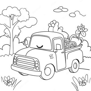 Lille Bla Lastbil Og Venner Farvelaegningssiden 84446 25539