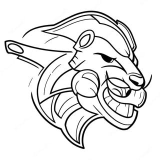 Detroit Lions Logo Farvelaegningsside 84803-25809