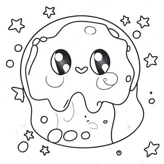 Glitrende Glitter Slime Farvelaegningsside 84881 25961