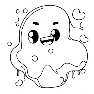 Sjovt Ansigt Slime Farvelaegningsside 84882 25881