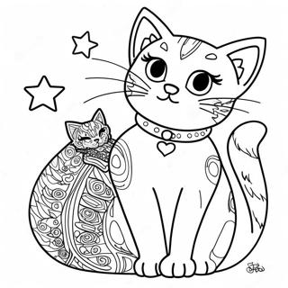 Gabby Med Funklerende Kat Farvelaegningssiden 85006-26056