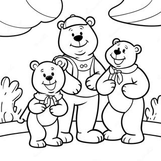 Berenstain Bears Familie Sjov Farvelaegningssiden 85033-26078
