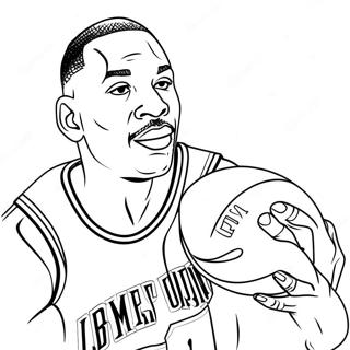 Michael Jordan Med Basketball Farvelaegningsside 85060-26101