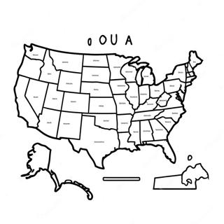 Sjovt Usa Kort Farvelaegningssider 85829 26694