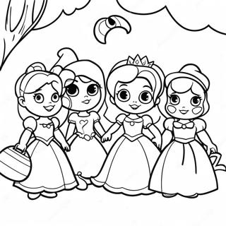 Disney Prinsesser Trick Or Treating Farvelaegningsside 85984-26824