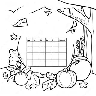 Saesonbestemt Kalender Farvelaegningsside 86184-26969