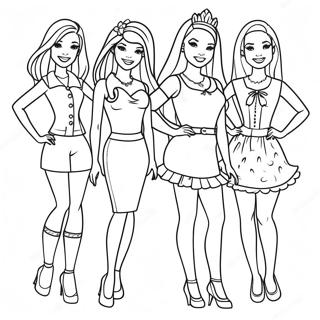 Barbie Og Venner Farvelaegningsside 86263 27043