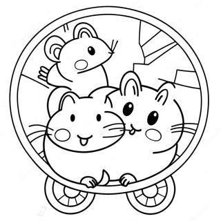 Kaere Hamstere Pa Et Hjul Farvelaegningsside 86442-27205