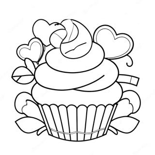 Valentinsdag Cupcake Farvelaegningssider 86622 27323