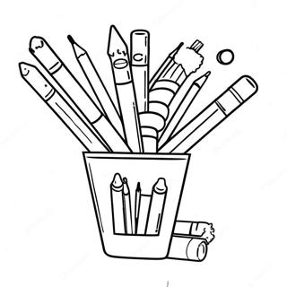 Farverig 4 Klasses Kunstmaterialer Farvelaegningsside 86699 27382