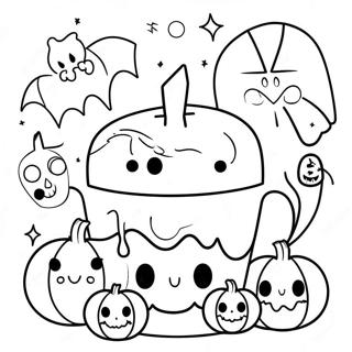 Halloween Kawaii Farvelaegningsside 86748-27410