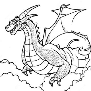 King Ghidorah Flyvende I Himlen Farvelaegningsside 86955 27582