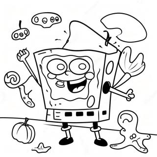 Halloween Spongebob Farvelaegningsside 87106-27691