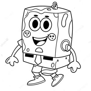 Spongebob I Et Spooky Kostume Farvelaegningsside 87107-27694