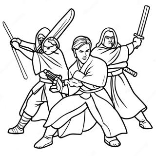 Jedi Riddere I Aktion Farvelaegningsside 87699-28154