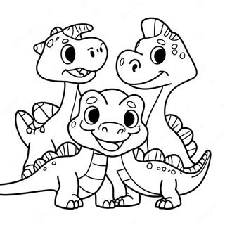 Venlig Dinosaurfamilie Farvelaegningssider 87800-28226