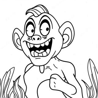 Skraemmende Gysninger Monster Farvelaegningssider 87850-28446