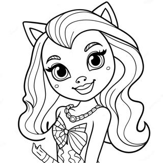Clawdeen Wolf Monster High Farvelaegningsside 87875-28282