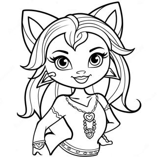 Clawdeen Wolf Monster High Farvelaegningsside 87875-28284