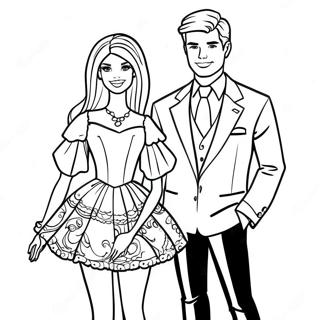 Barbie Og Ken Farvelaegningsside 87979-28363