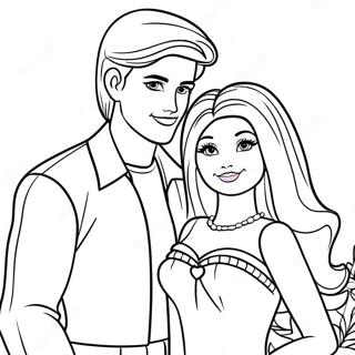 Barbie Og Ken Farvelaegningsside 87979-28542