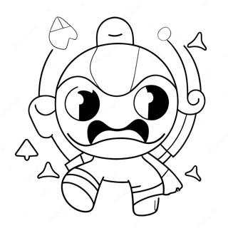 Sodt Geometri Dash Monster Farvelaegningsside 88137-28675