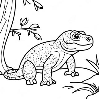 Komodo Drage I Naturen Farvelaegningsside 88212-28732