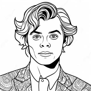 Harry Styles Med Farverigt Outfit Farvelaegningsside 88339 28826