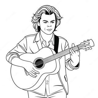 Harry Styles Spiller Guitar Farvelaegningsside 88340 28831