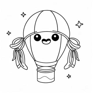 Farverig Bornehave Afslutningsballon Farvelaegningsside 88676-29089