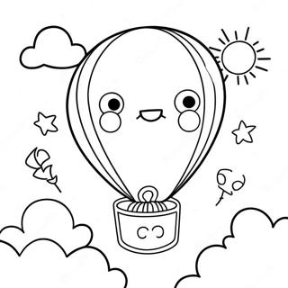 Farverig Bornehave Afslutningsballon Farvelaegningsside 88676-29092