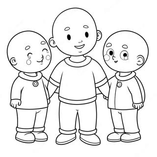 Caillou Med Venner Farvelaegningsside 88882-29251