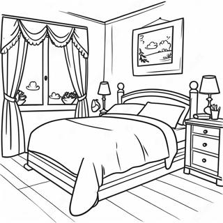 Hyggeligt Sovevaerelse Farvelaegningsside 88932-29284